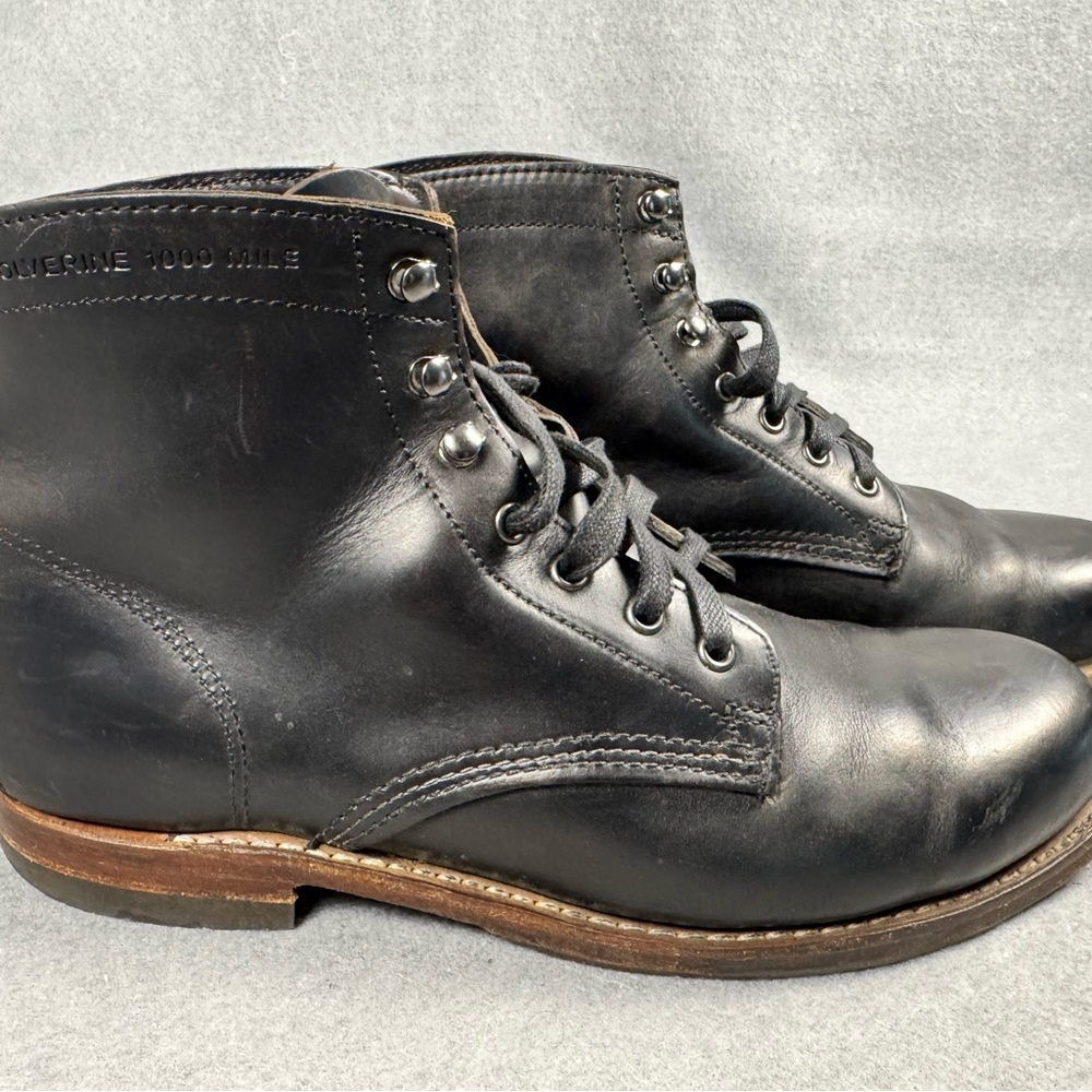 Wolverine 1000 Mile Men's Classic Black Leather Boots